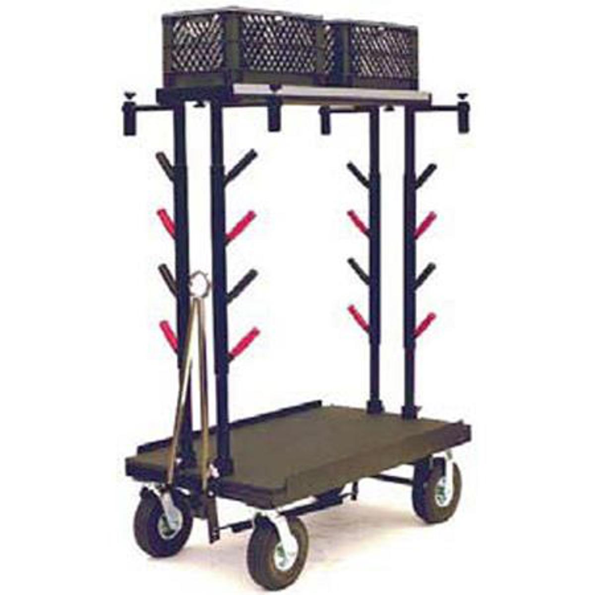 

Backstage Utility Plywood / Track Cart, 1000lbs Capacity, Black Hammertone