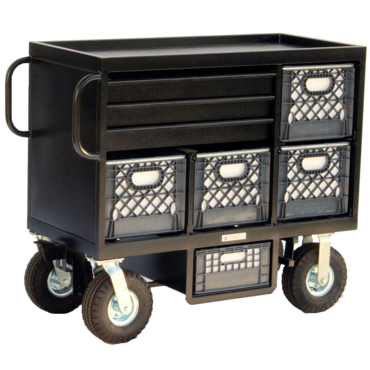 

Backstage 4-Crate Set Box Mini Cart with Wheels