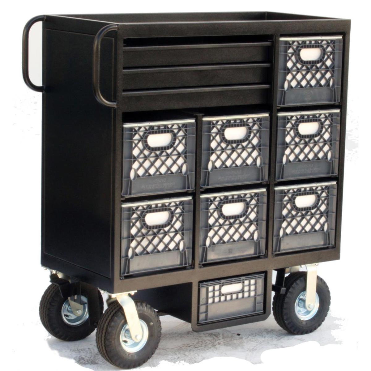 

Backstage 7-Crate Set Box Mini Cart with Wheels