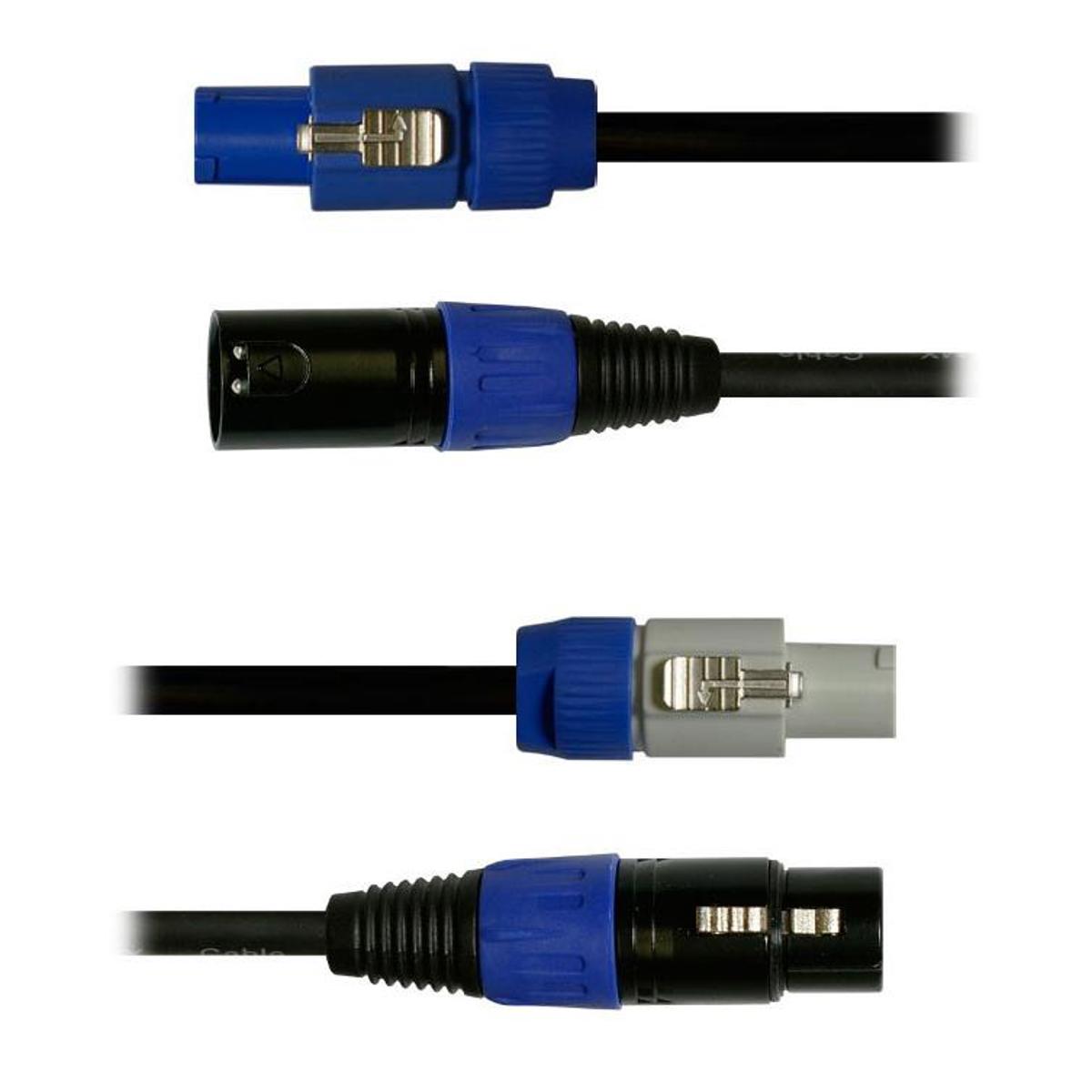 

Blizzard Lighting 10' PowerCon M-Blue to M-White & 5Pin DMX XLR M to XLR F
