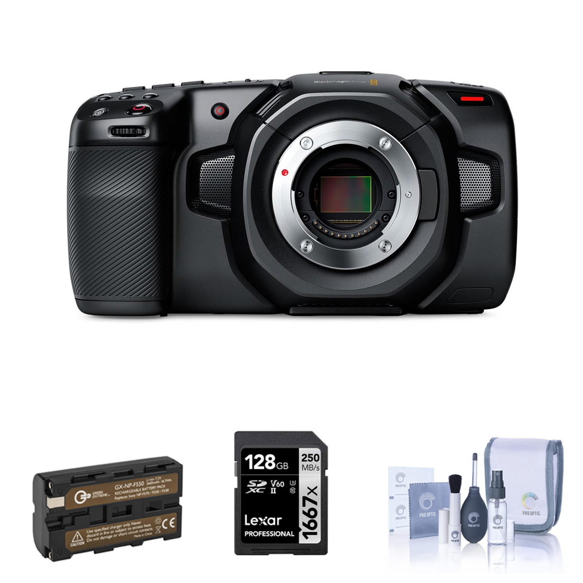 Карманная кинокамера Blackmagic Design 4K с комплектом аксессуаров