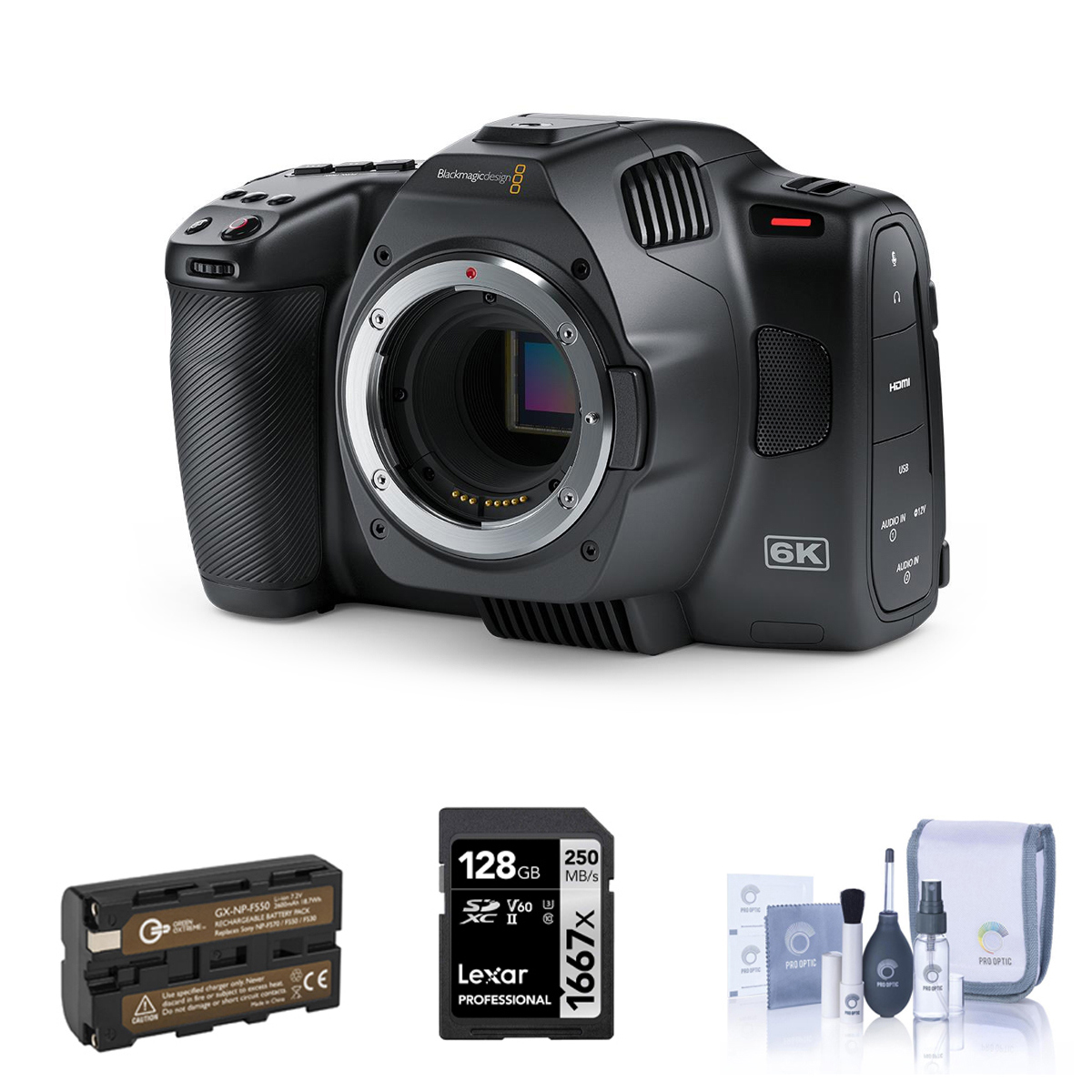 

Blackmagic Design Pocket Cinema Camera 6K G2 with Accessories Kit