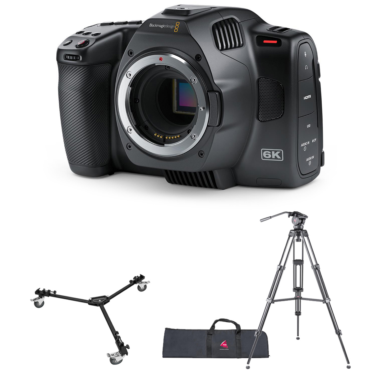 

Blackmagic Design Pocket Cinema Camera 6K G2 with Tripod Kit