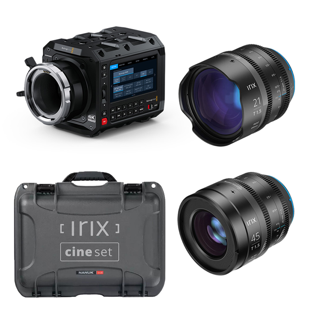 

Blackmagic Design PYXIS 6K Cine Camera Kit w/21mm, 45mm T1.5 Cine Lens, PL Mount