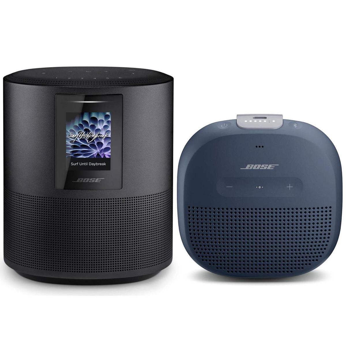

Bose Home Speaker 500,Triple Black W/Bose SoundLink Micro Bluetooth Speaker Blue