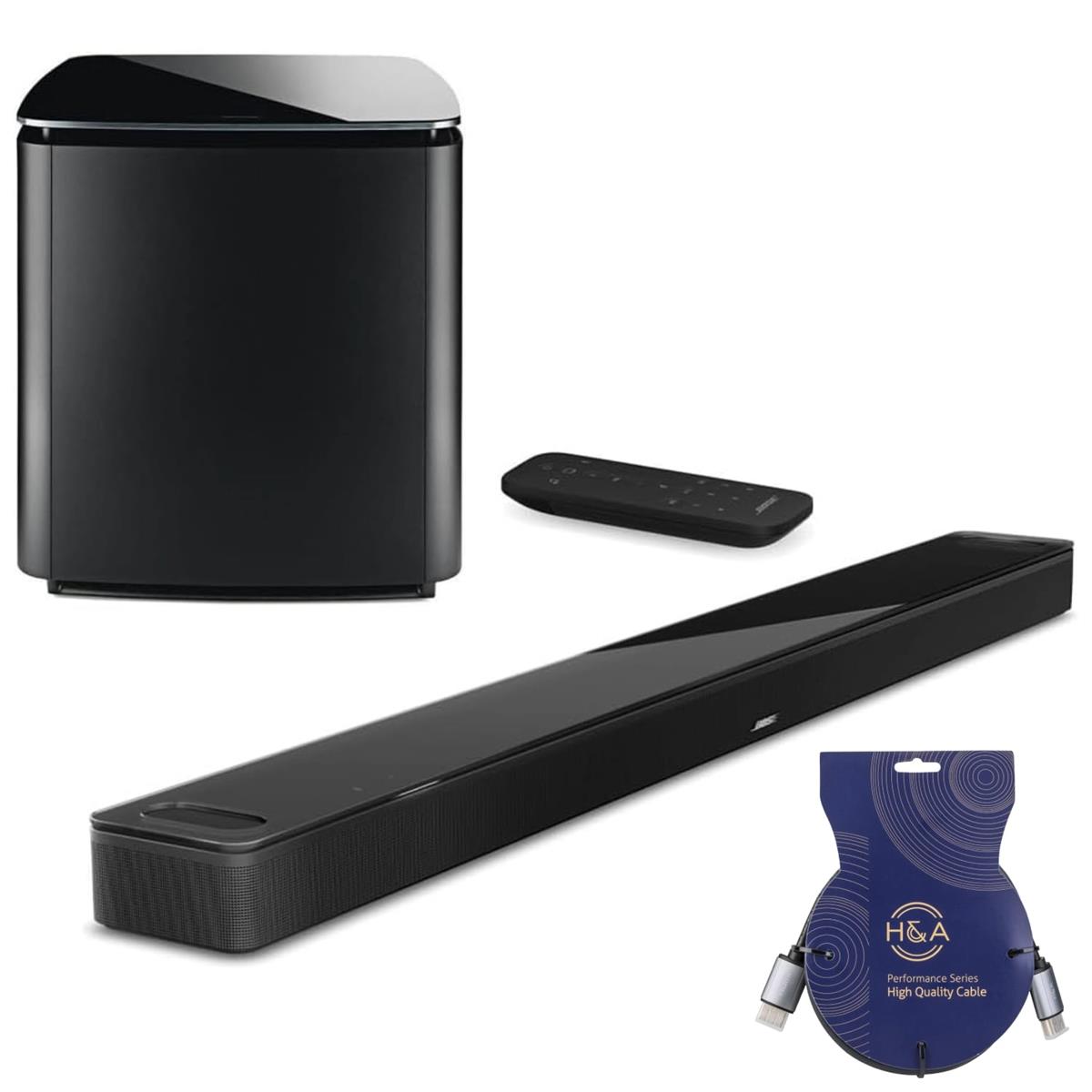 Bose Smart Ultra Dolby Atmos Soundbar, Black with Bass Module 700 -  882963-1100 K1