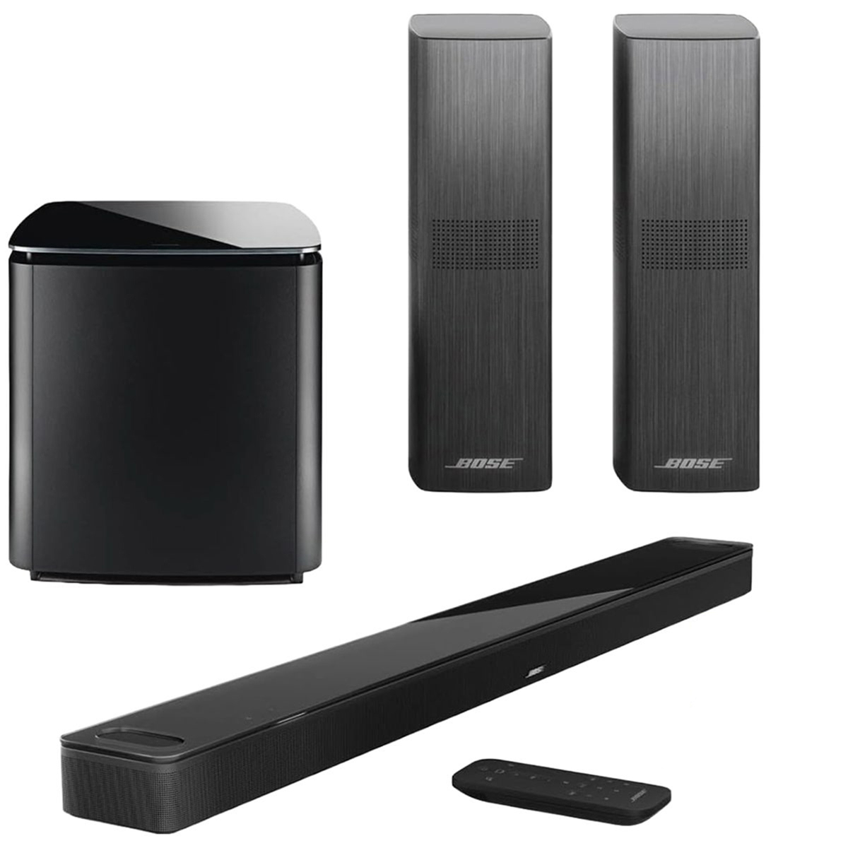 

Bose Smart Ultra Dolby Atmos Soundbar, Black w/Bass Module 700 & 2x Speakers 700