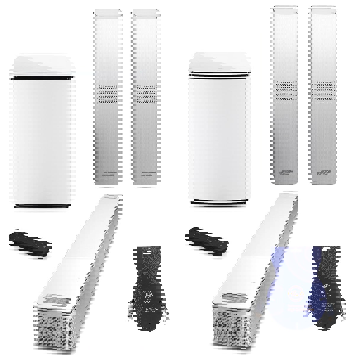 

Bose Smart Ultra Dolby Atmos Soundbar, White w/Bass Module 700 & 2x Speakers 700