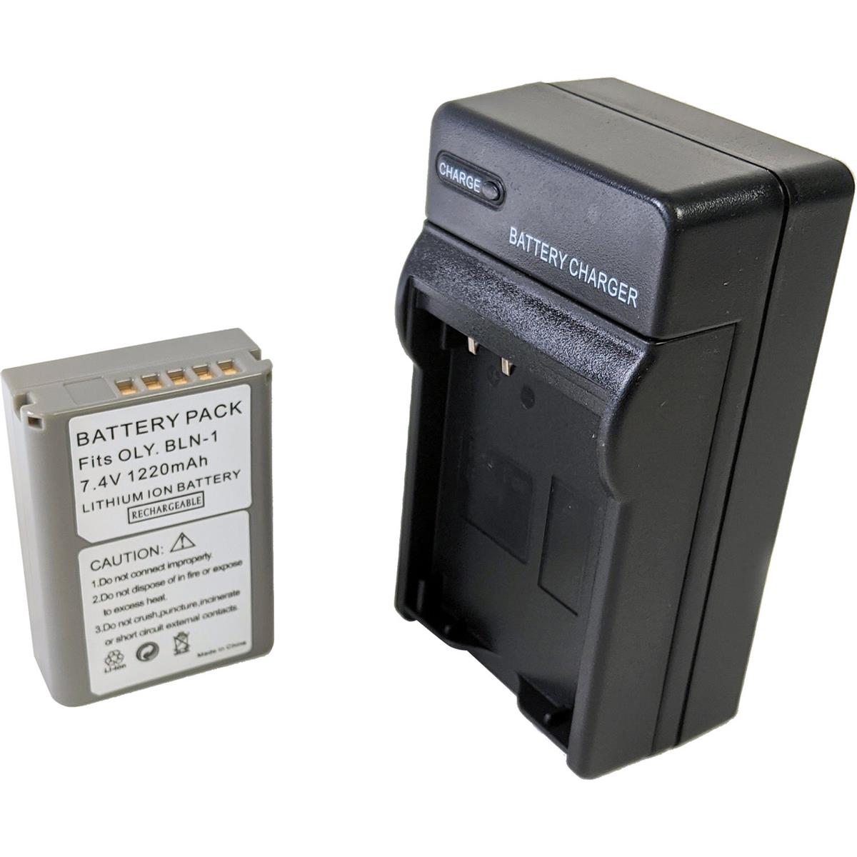 Image of Bescor BLN-1 Battery and Charger Kit for Select Olympus Cameras