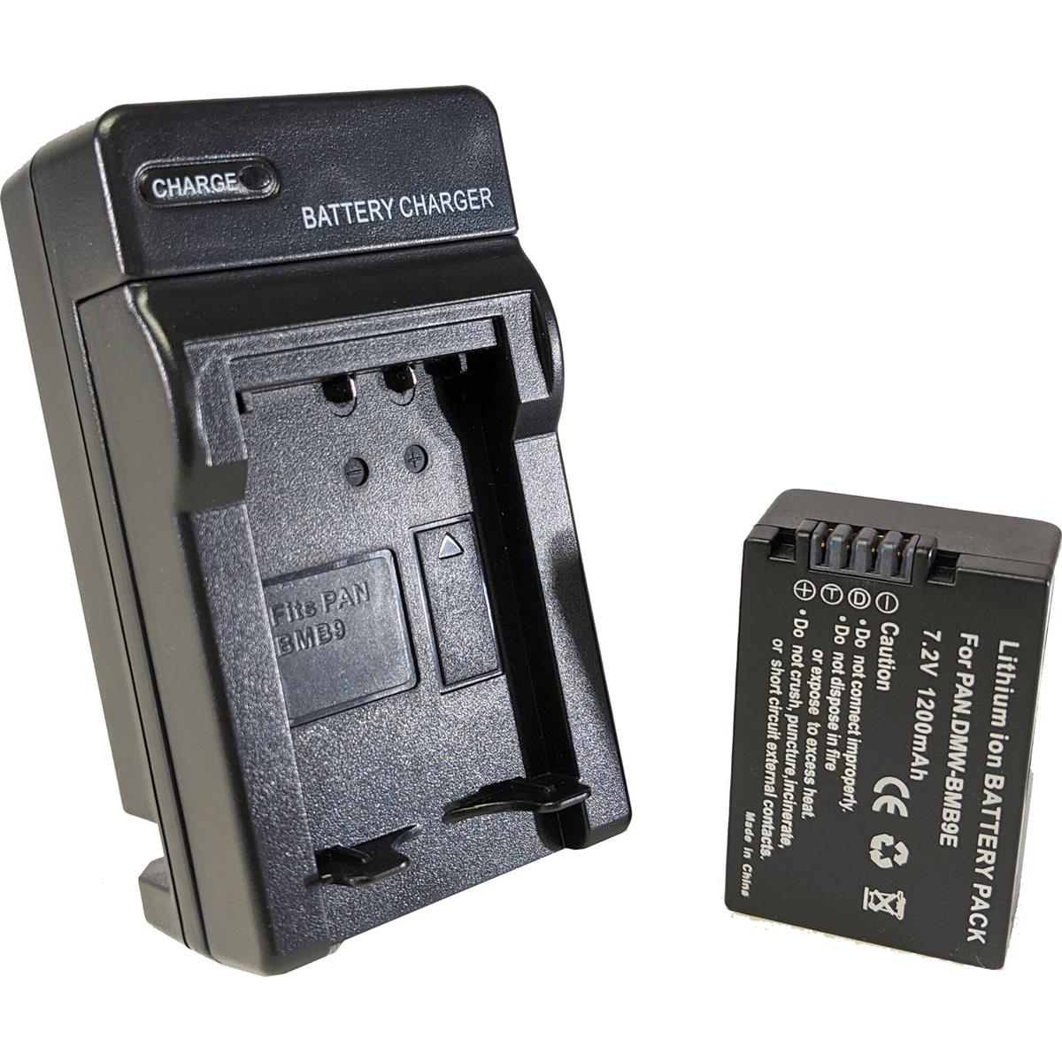Image of Bescor DMWBMB9 Battery and Charger Kit for Select Panasonic and Leica Cameras