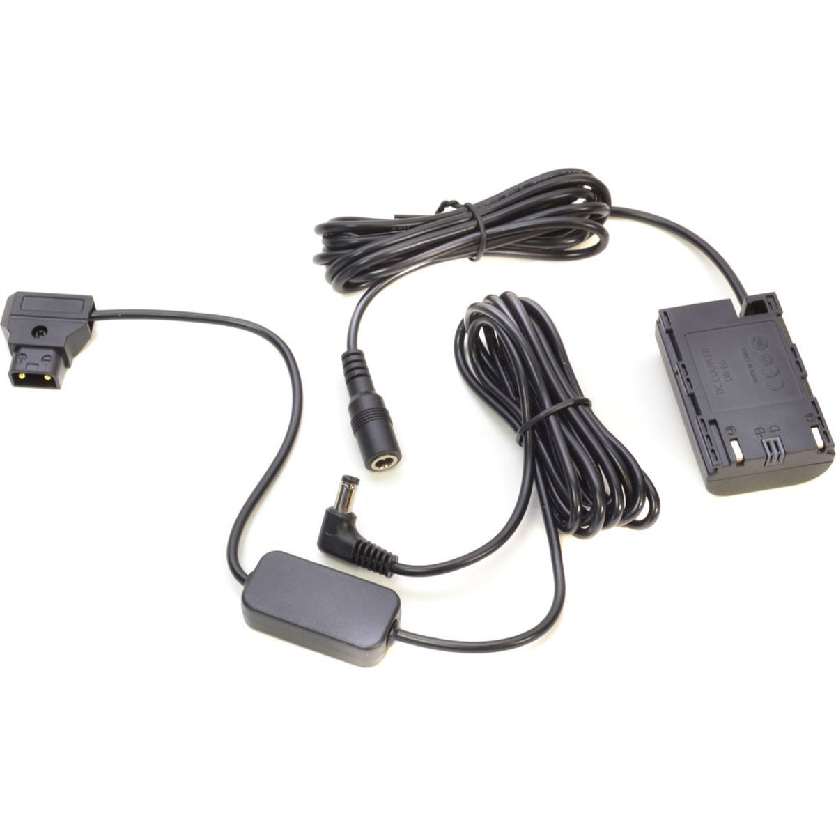 

Bescor DRE6DTAP LPE6 Style Dummy Battery and D-Tap 8 Volt Drop Down Adapter Cord