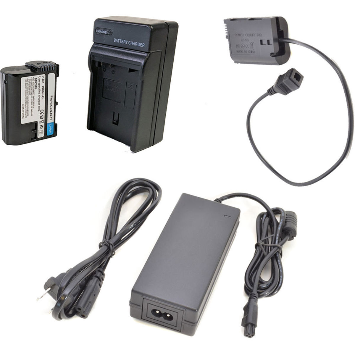 

Bescor EN-EL15 Battery, Charger, Coupler & AC Adapter Kit for Nikon Cameras