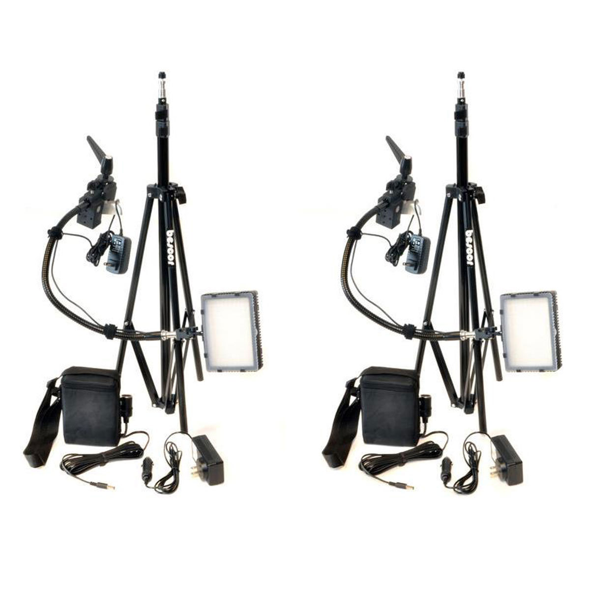 

Bescor Grip-182KB Gripper Bi-Color 2-Light Kit with 2x Light Stand & 2x Battery