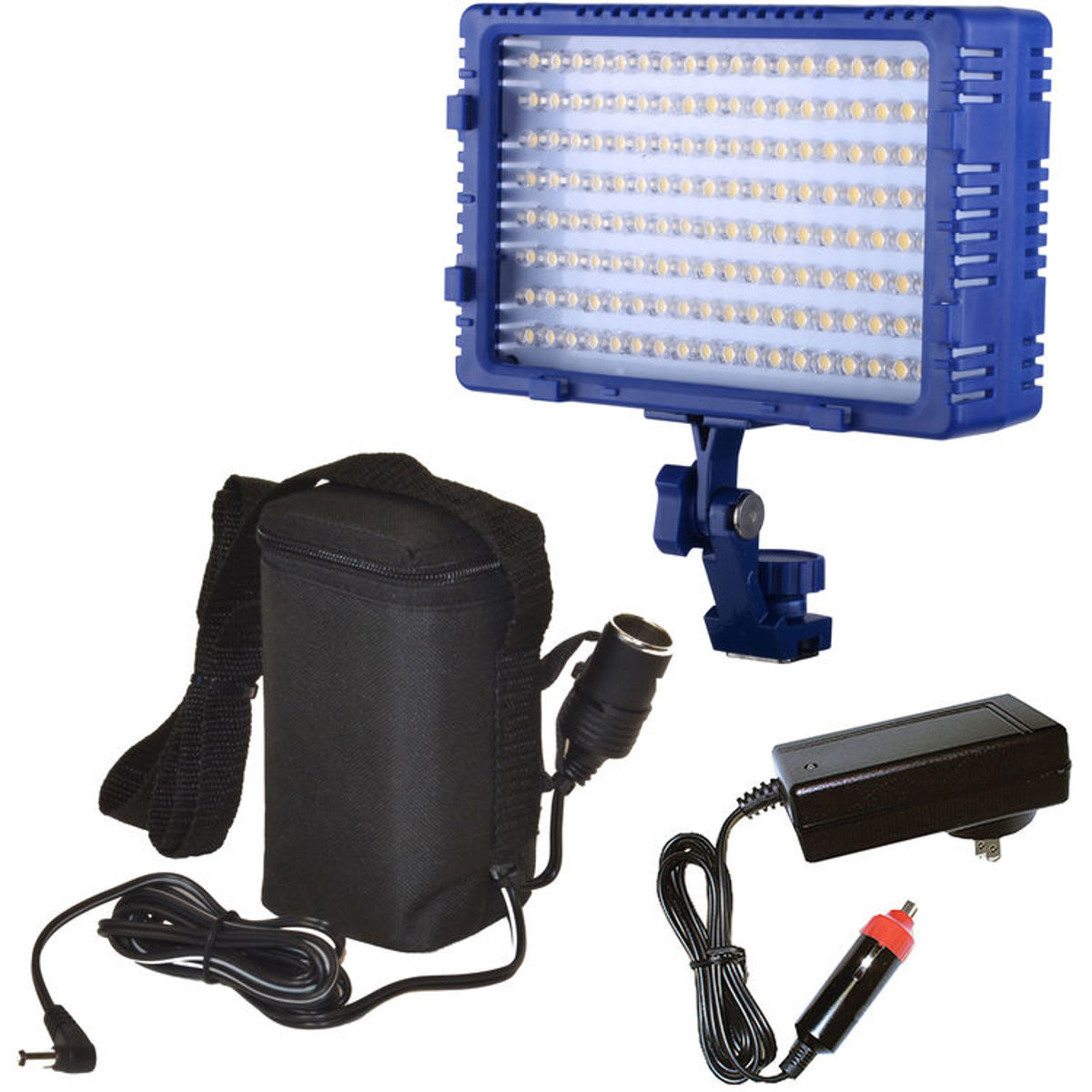 

Bescor LED144 Studio/On-Camera Light with SLM5ATM External Battery and Charger