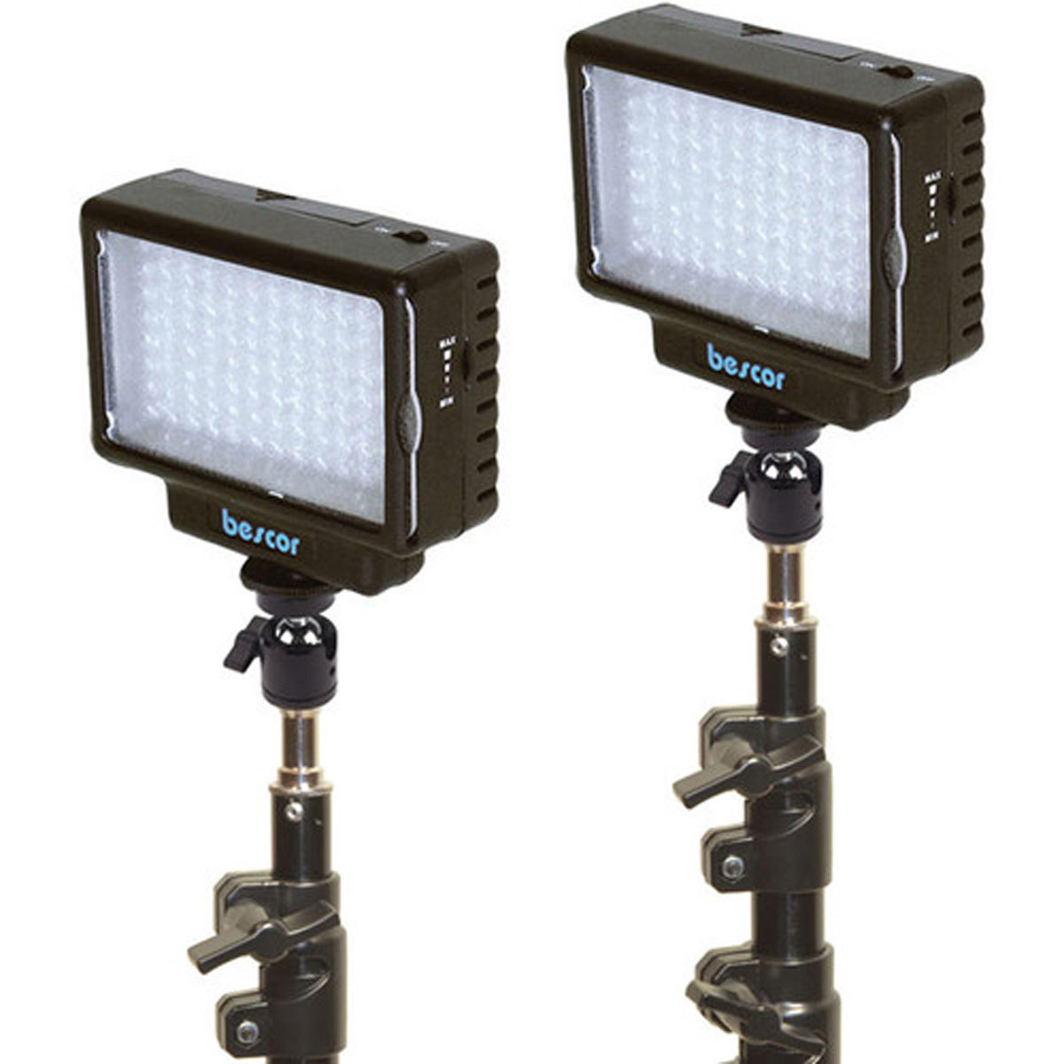 

Bescor Light Kit, 2x LED-70 Video Light, 2x LS-180 Light Stands