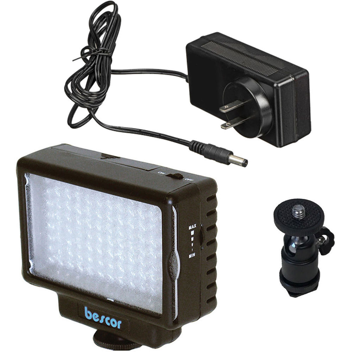 

Bescor LED-70 Dimmable 70W LED Light Kit with SM1 Mount and AC-6070 AC Adapter