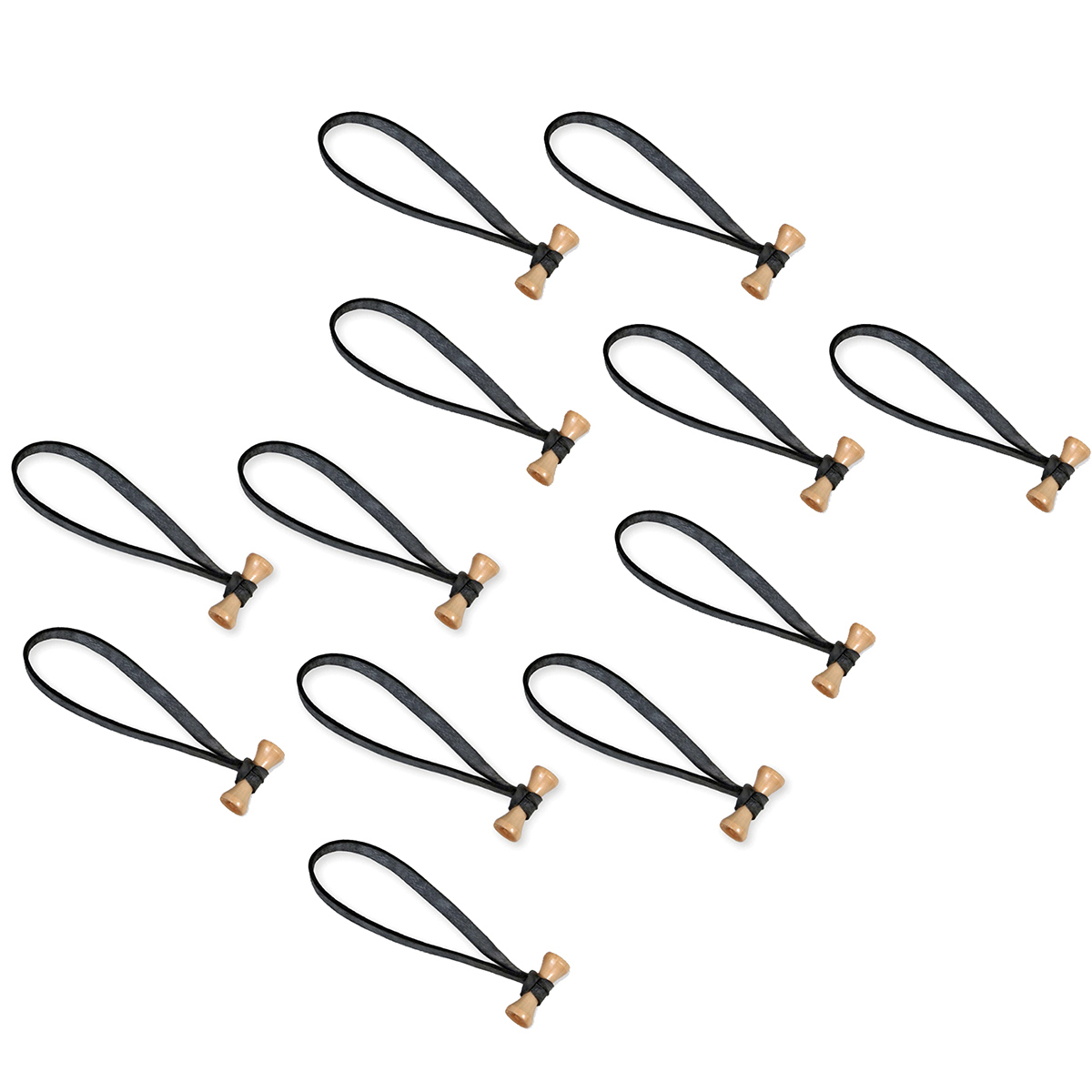 

BongoTies 12 Pack Original 5" Cable Ties, Bamboo / Black (Pack Of 10)