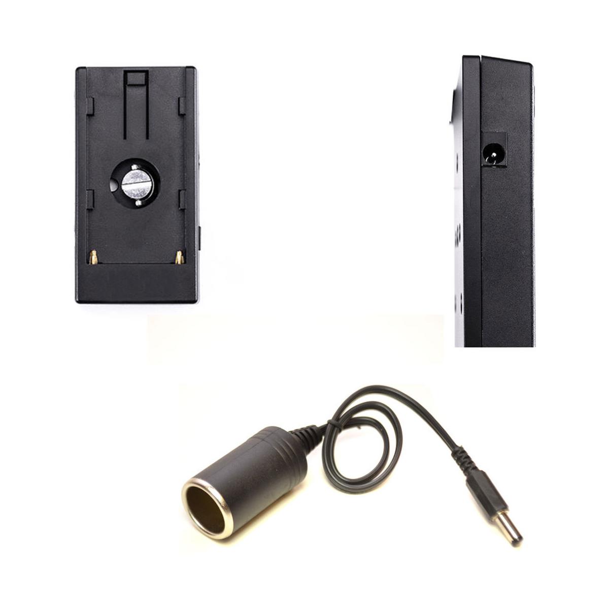 Image of Bescor L-Series Battery Plate Kit with &quot;Cigarette&quot; Car Adapter Power Cable