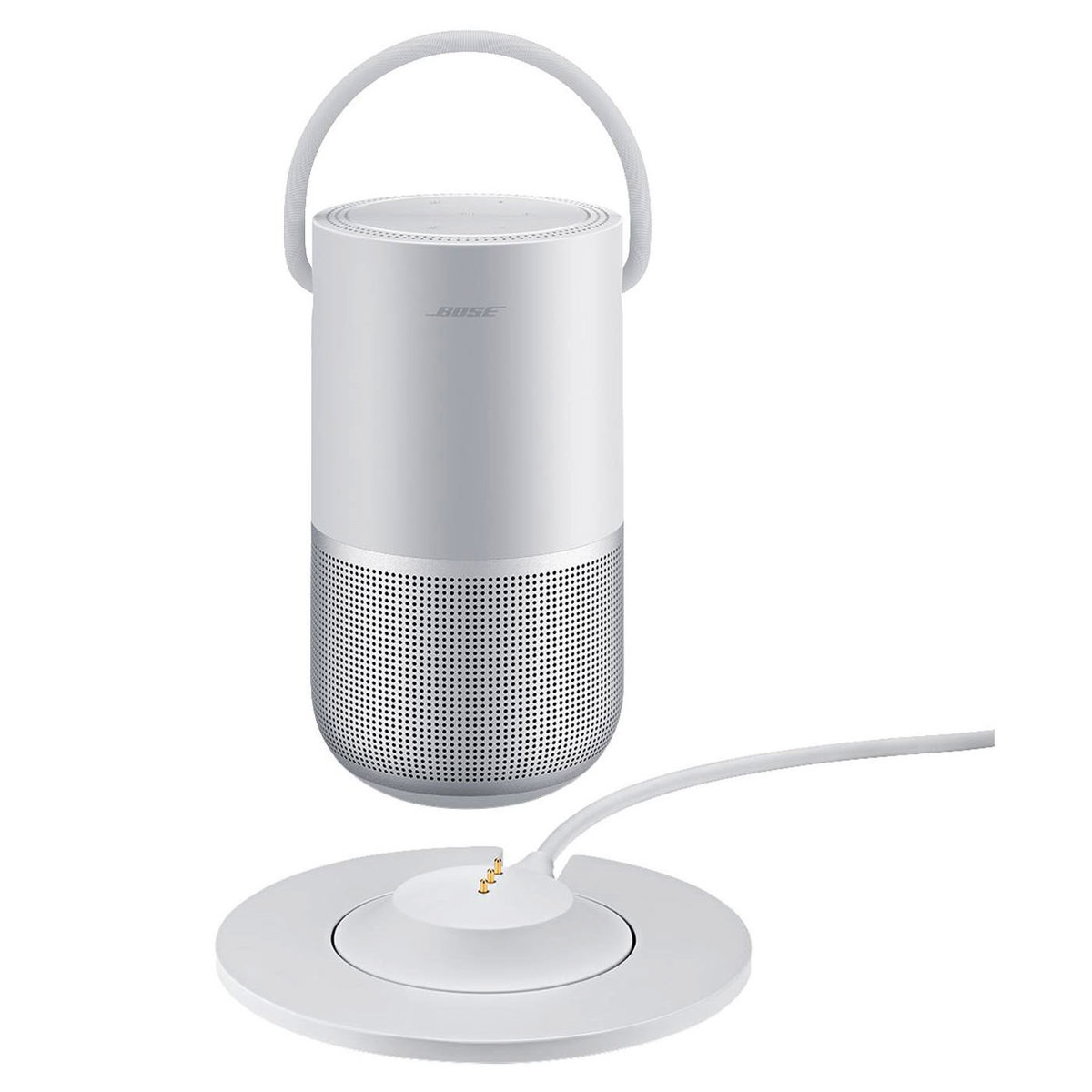 

Bose Home Speaker, Luxe Silver With Bose Charging Cradle for Home Speaker Silver