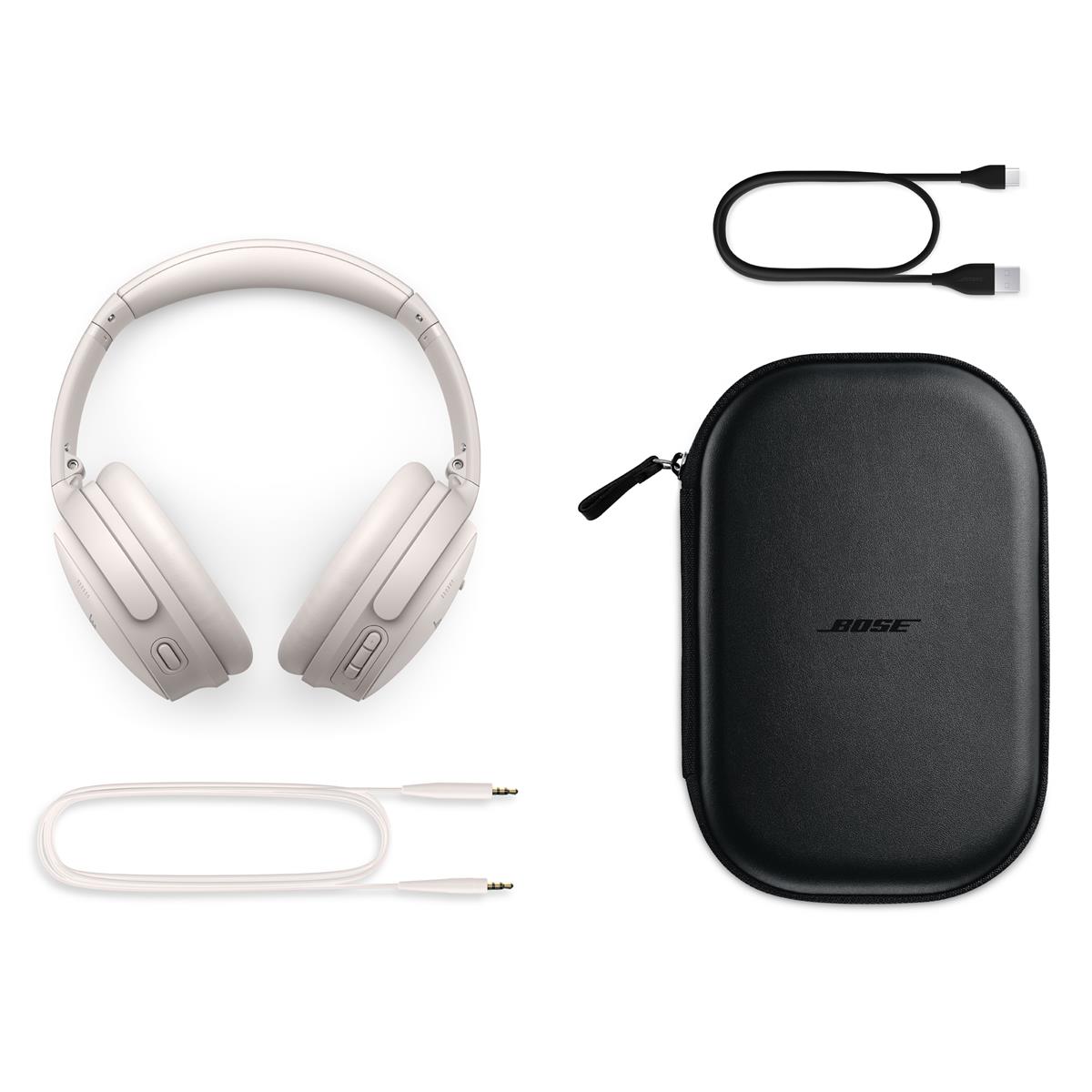 Bose QuietComfort 45 Wireless Noise Cancelling Headphones, White Smoke