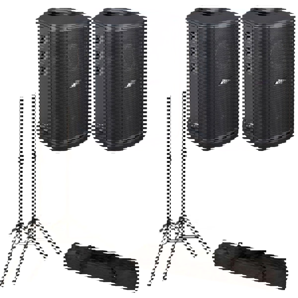 

Bose S1 Pro+ Portable Wireless PA System, Bluetooth, Black 2-Pack + 2x Stands