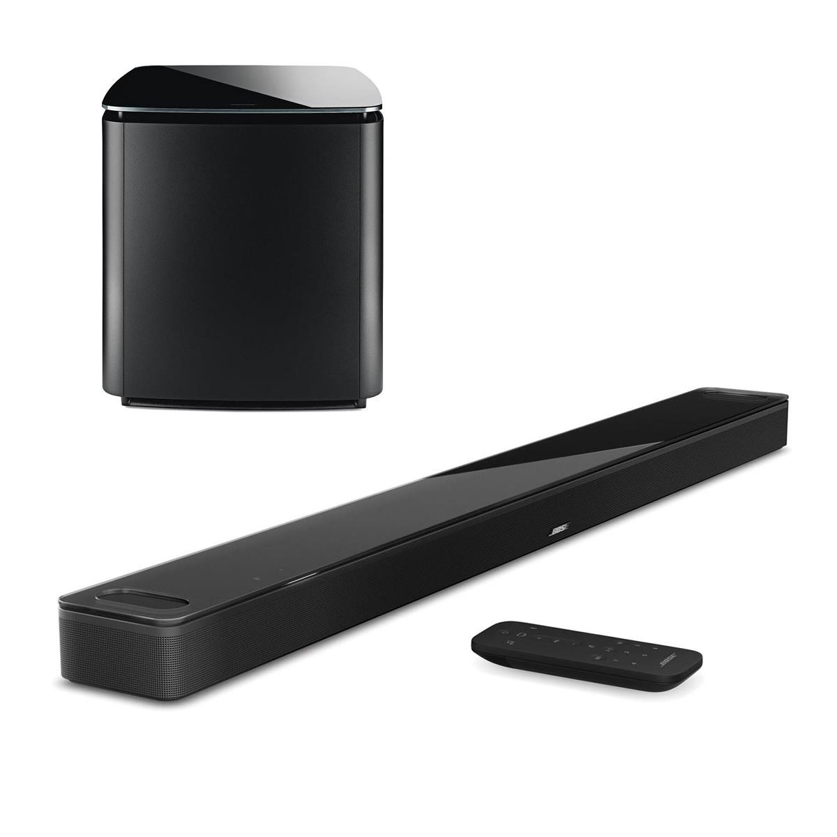 Bose Smart Soundbar 900, Black with Bass Module 700 for Soundbar, Bose Black -  863350-1100 D