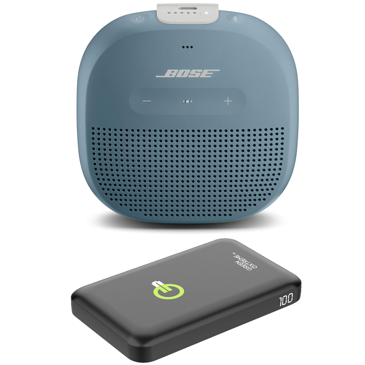 Bose SoundLink Micro Bluetooth Speaker, Stone Blue, with Power Bank Charger -  783342-0300 A