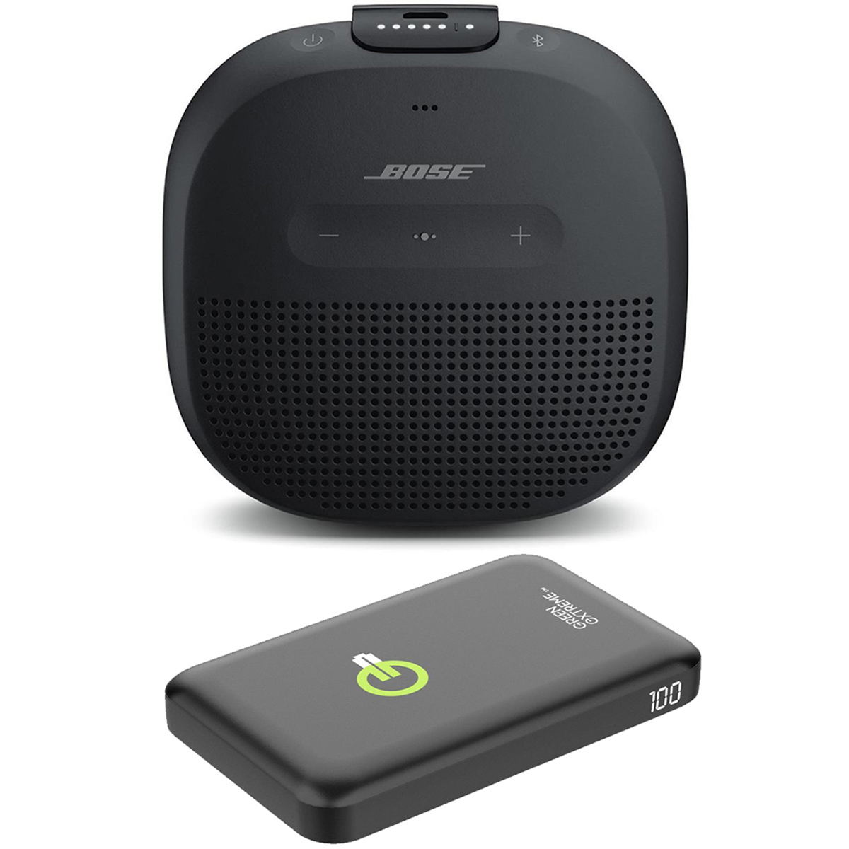 Bose SoundLink Micro Bluetooth Speaker, Black, Bundle with Power Bank Charger -  783342-0100 A