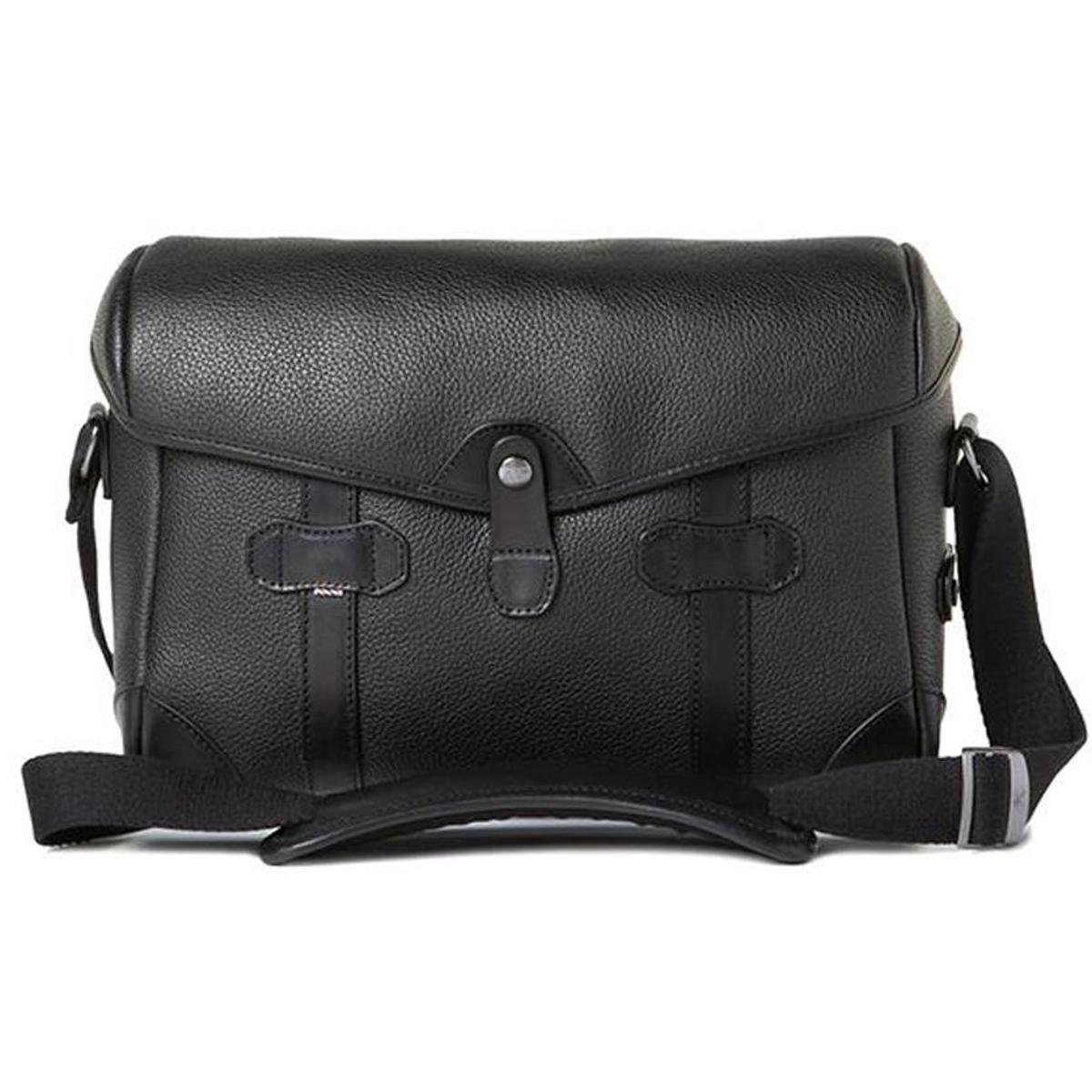 

Barber Shop Pageboy Messenger Camera Bag, Small, Grained Black Leather