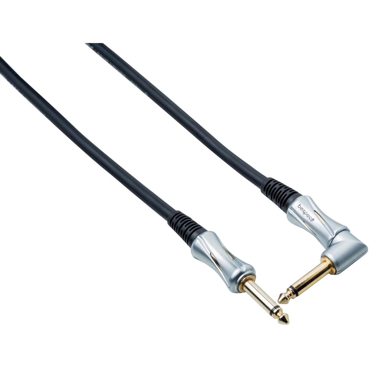 

Bespeco Platinum 20' Guitar Cable, 1/4" Male Straight to 1/4" Male Right Angle