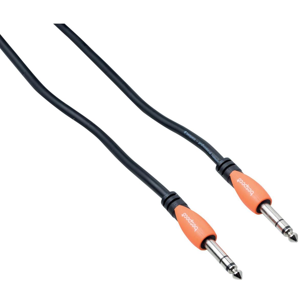 

Bespeco Silos 39" Instrument Cable, 1/4" TRS Stereo to 1/4" TRS Stereo, Black