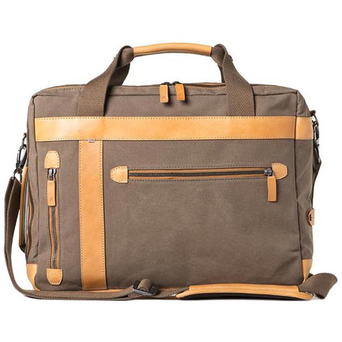 

Barber Shop Undercut Convertible Camera Bag, Sand Canvas & Brown Leather