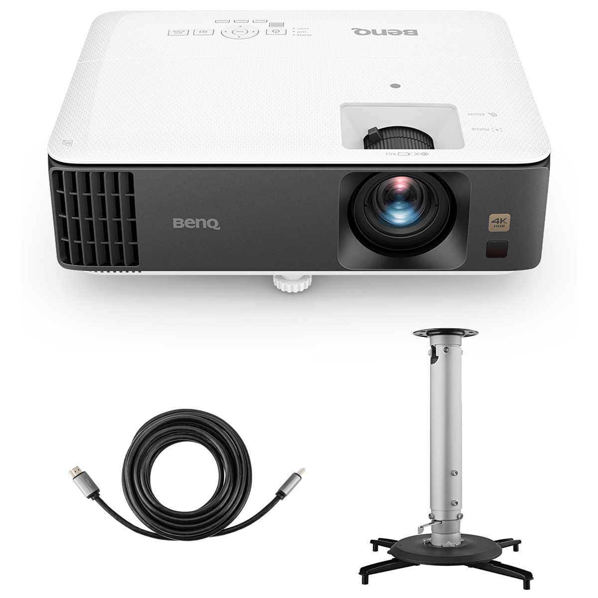 BenQ TK700 4K UHD HDR Gaming DLP Projector, with Ceiling Mount & HDMI 2.0 Cable -  TK700 A
