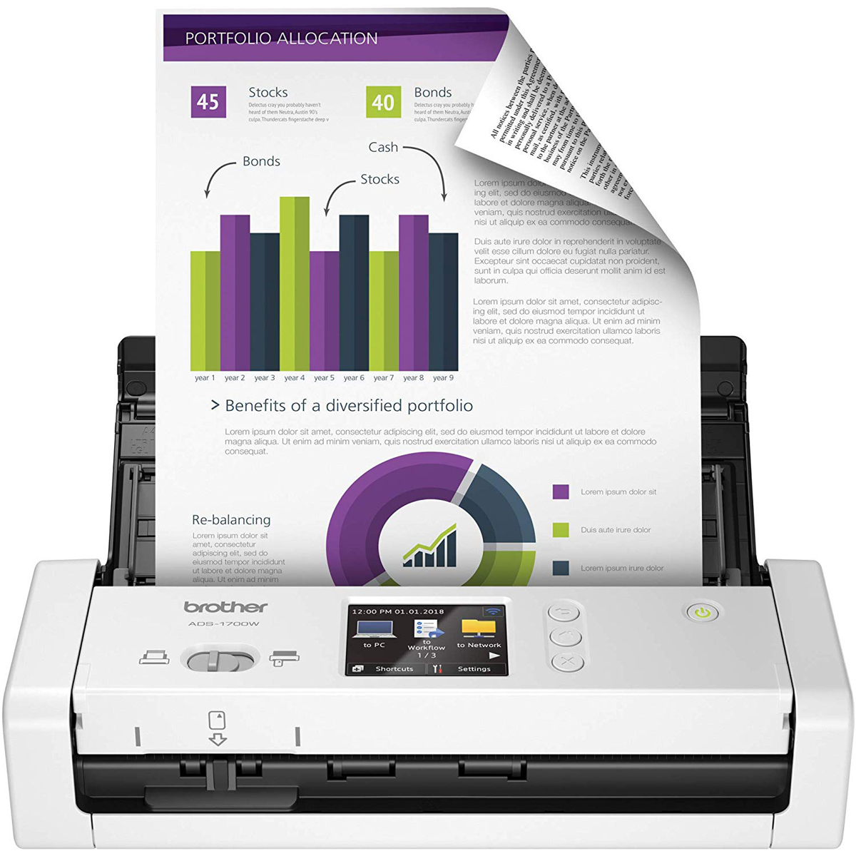 

Brother ADS-1700W Wireless Document Scanner