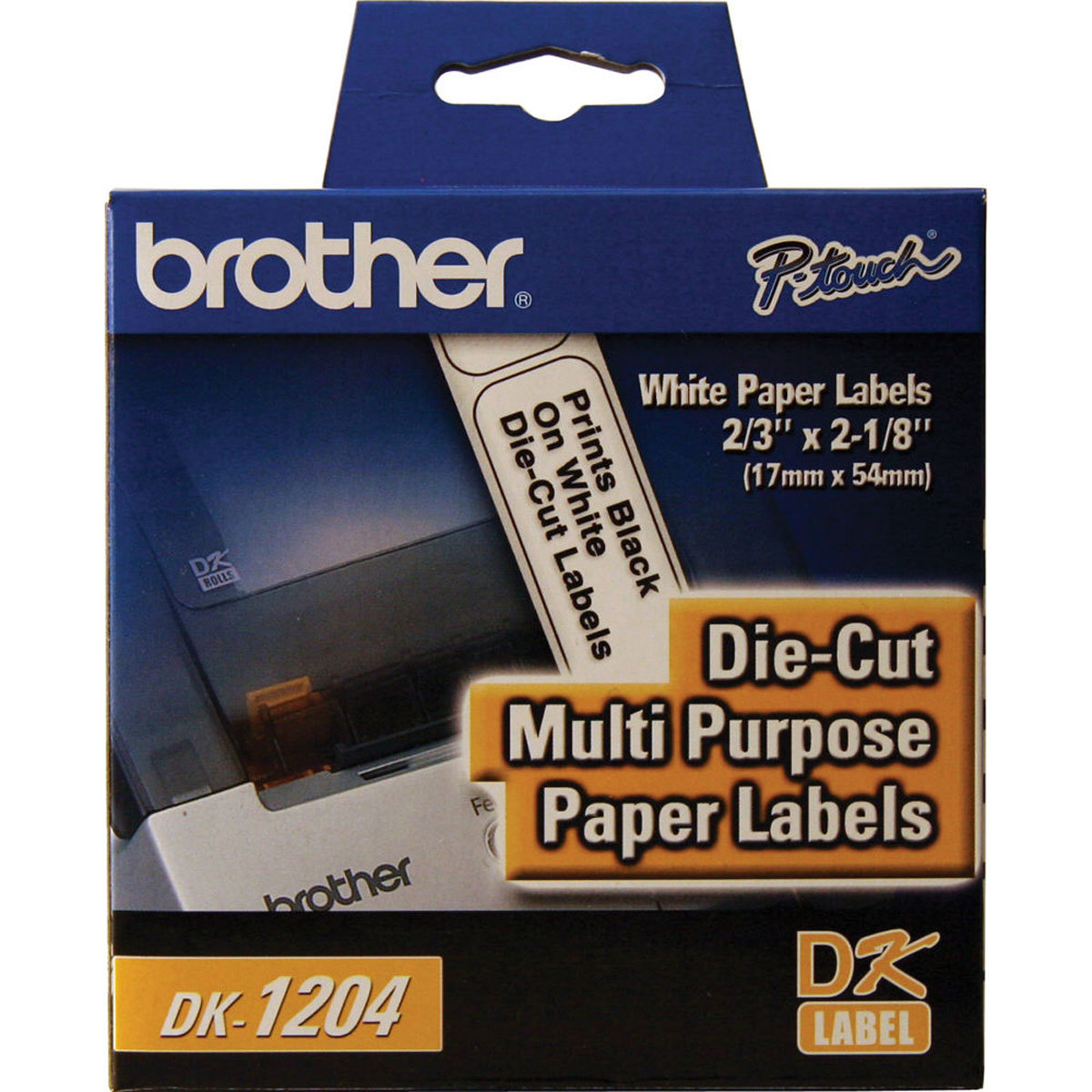 

Brother DK1204 0.66 x 2.1" Multi Purpose White Paper Labels, 400 Labels