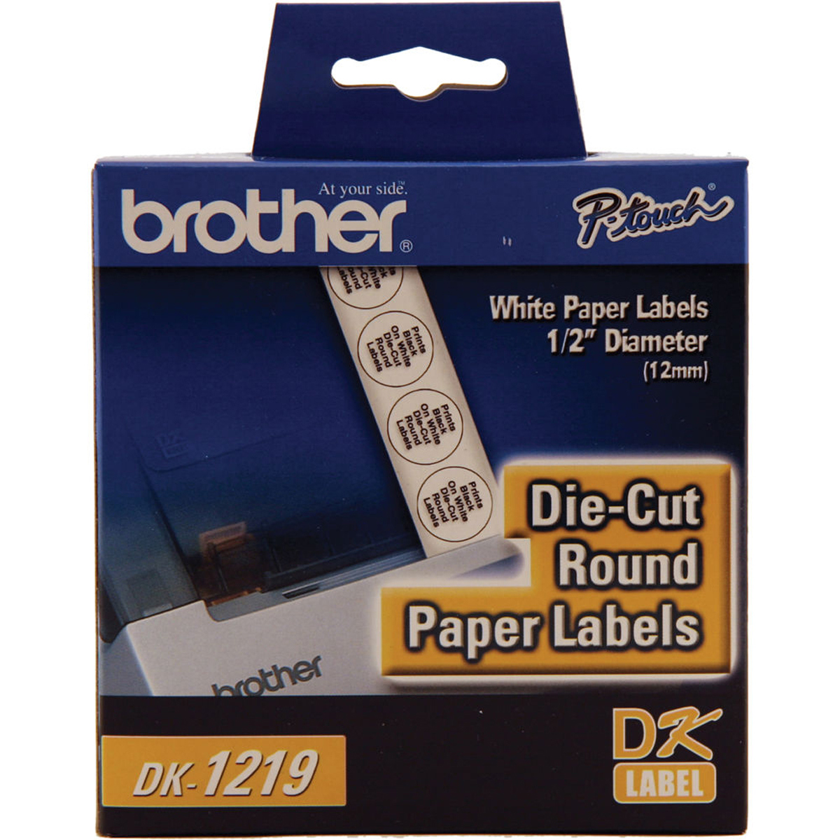 

Brother 12mm (0.47") Round Paper Adhesive Label, 1200 Labels