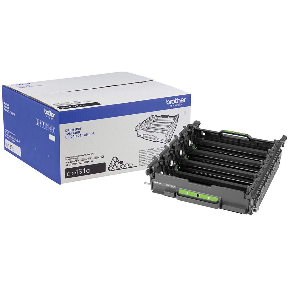 

Brother DR-431CL Drum Unit, 30000 Pages Yield, 4-Pack