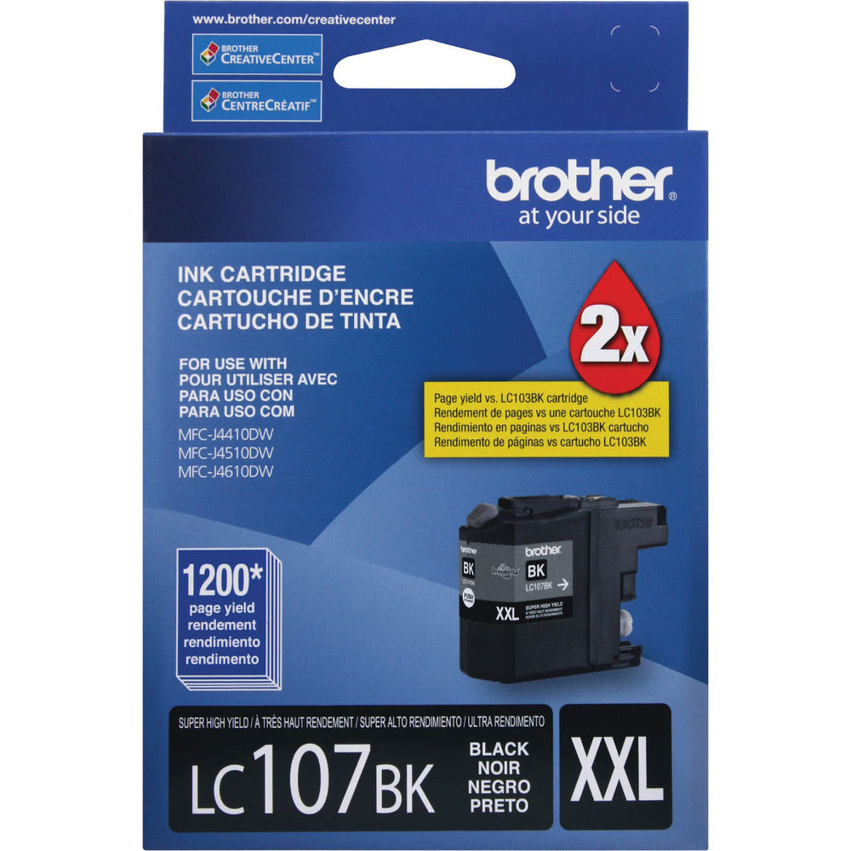 

Brother LC107 Innobella Super High-Yield XXL Ink Cartridge, 1200 Pages, Black