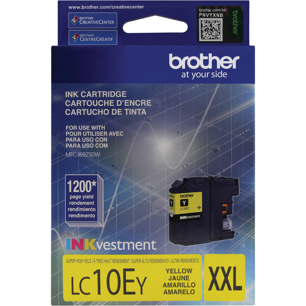 

Brother LC10E INKvestment Super High-Yield Ink Cartridge, 1200 Pages, Yellow