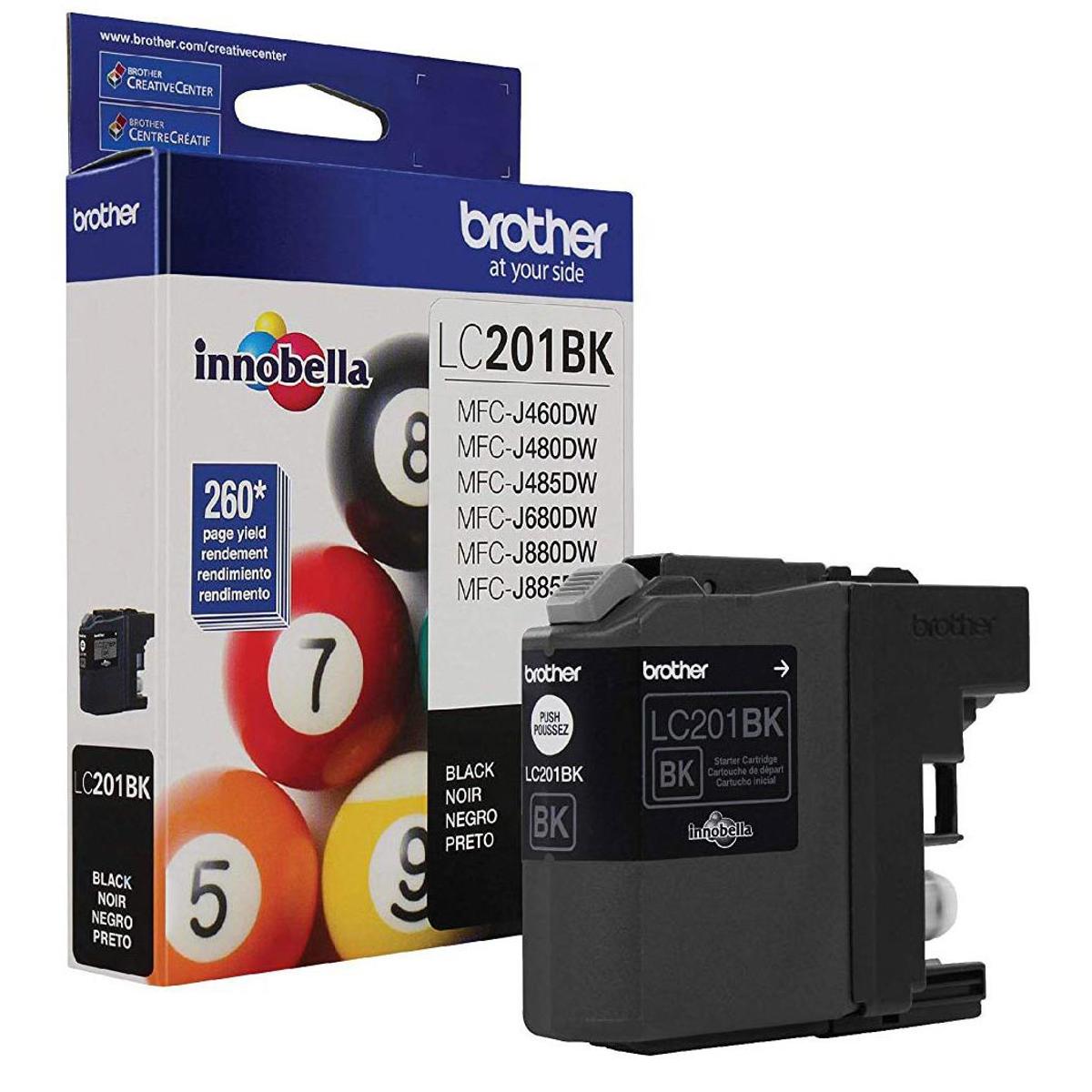 

Brother LC201 Innobella Standard-Yield Ink Cartridge, 260 Pages Yield, Black