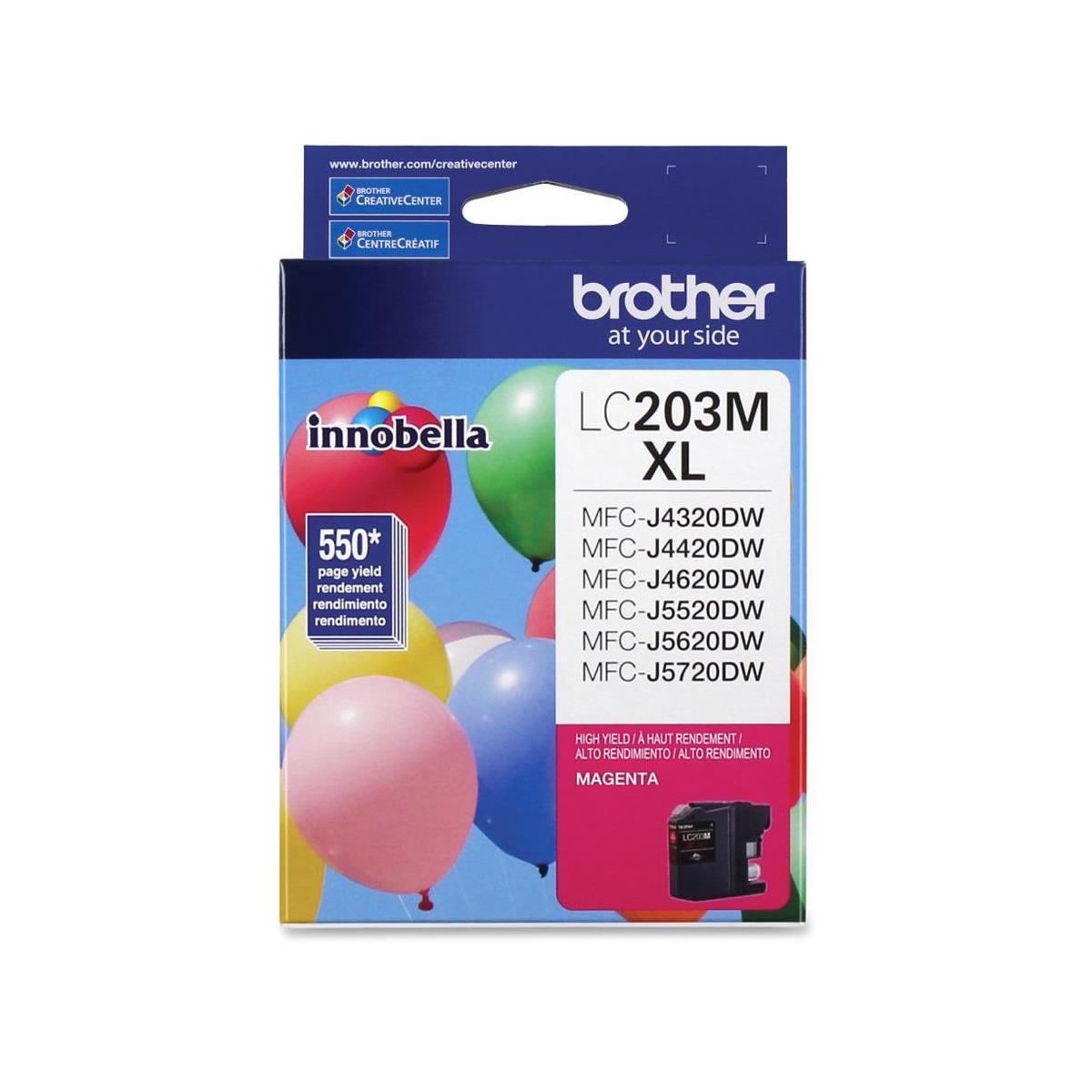 

Brother LC203M Innobella High Yield XL Magenta Ink Cartridge, 550 Pages Yield