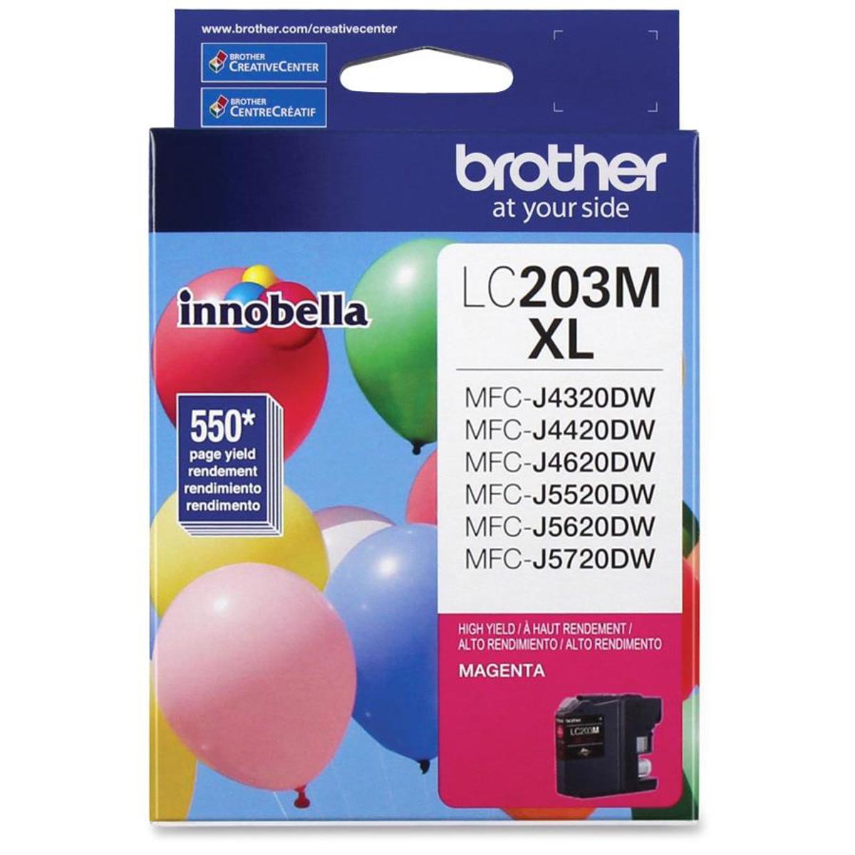 

Brother LC203M Innobella High Yield XL Magenta Ink Cartridge, 550 Pages Yield