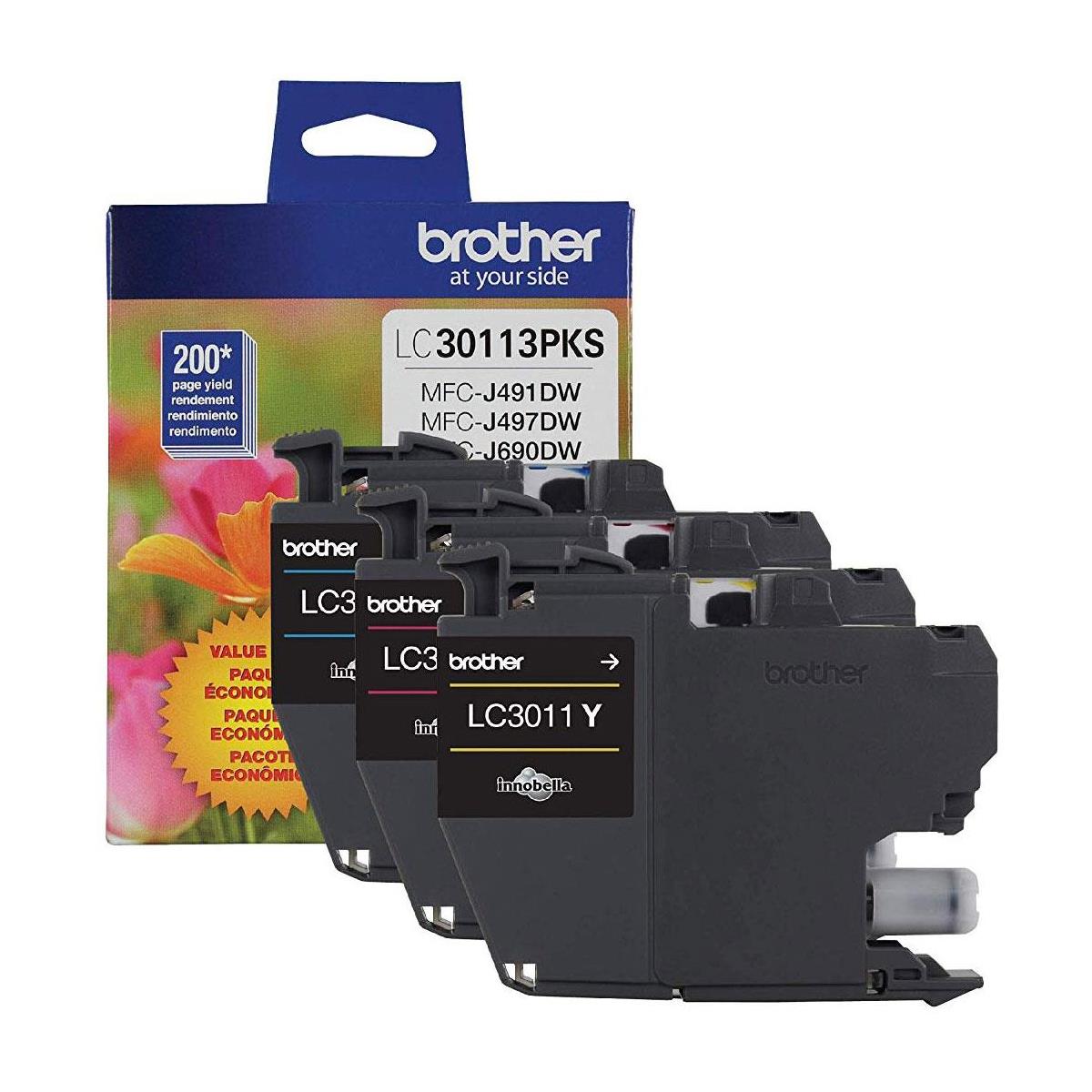 Image of Brother LC101 Innobella Standard-Yield 3-Color Ink Cartridge Set