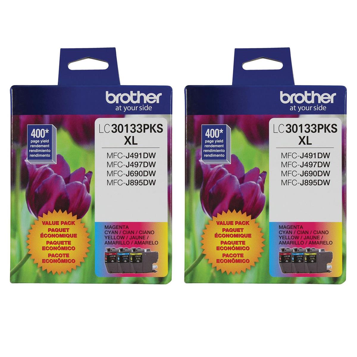 Image of Brother 2x LC3013 High Yield Color Ink Cartridge