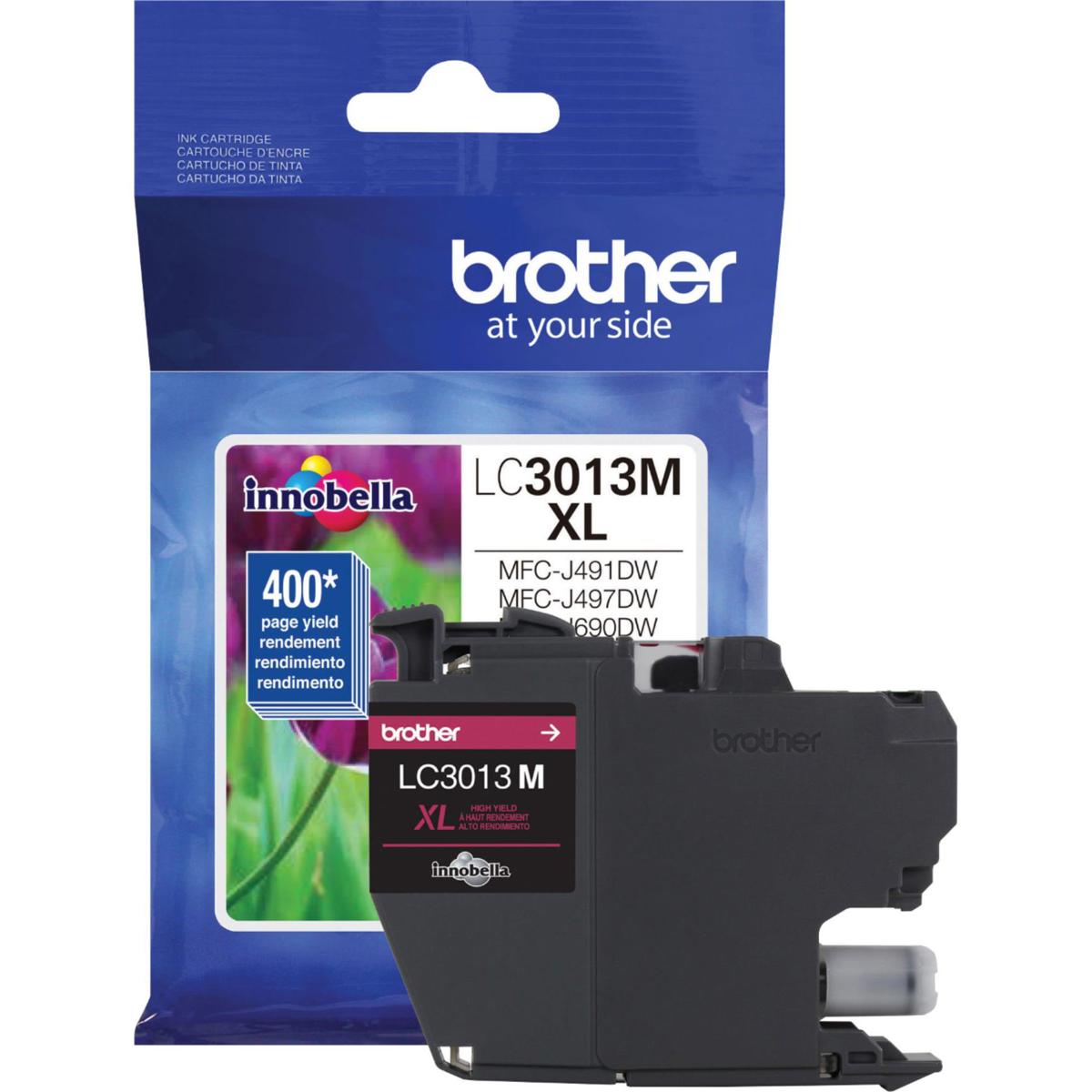 

Brother LC3013 High Yield Ink Cartridge, Up To 400 Pages, Magenta