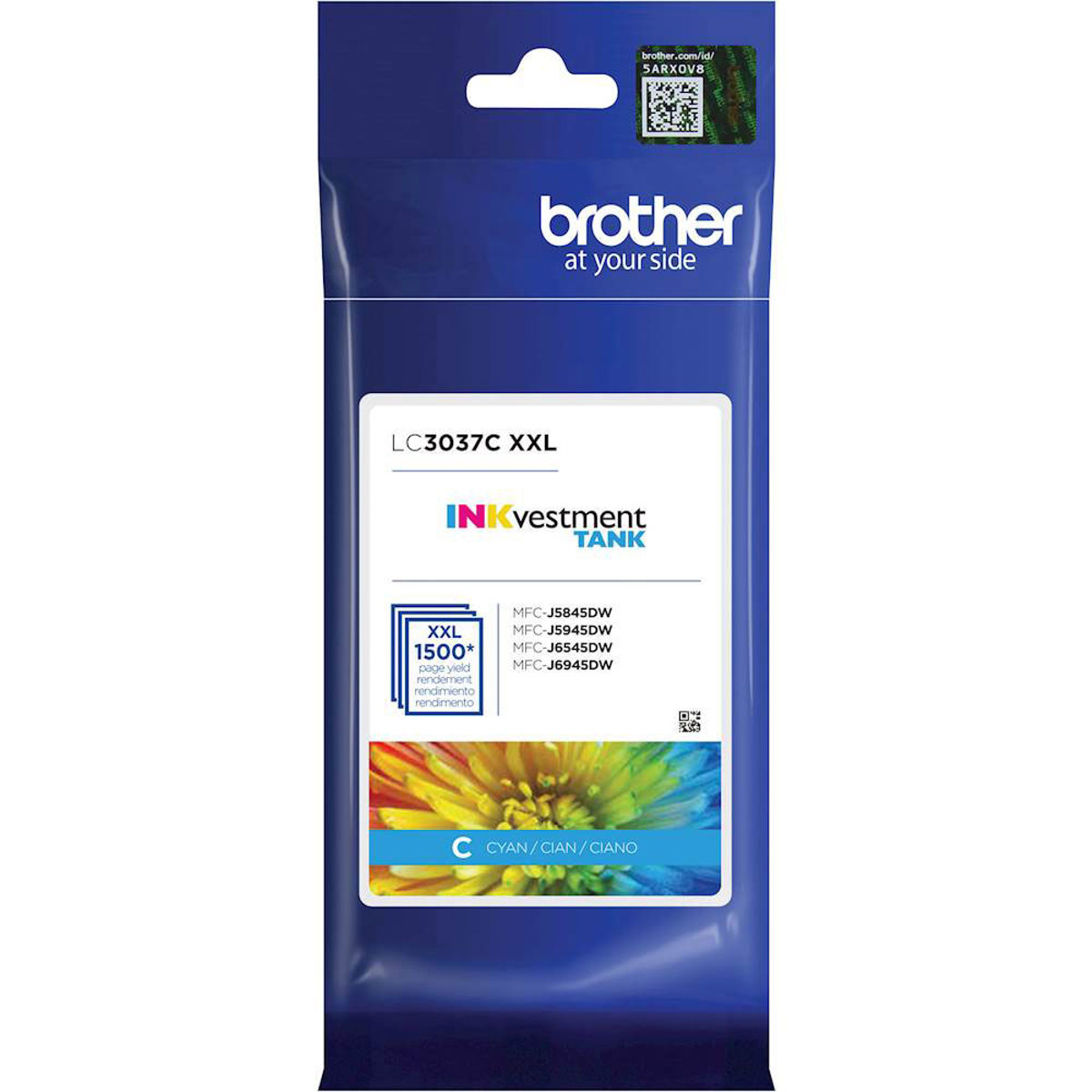 

Brother LC3037 Super High Yield INKvestment Tank Ink Cartridge, Cyan