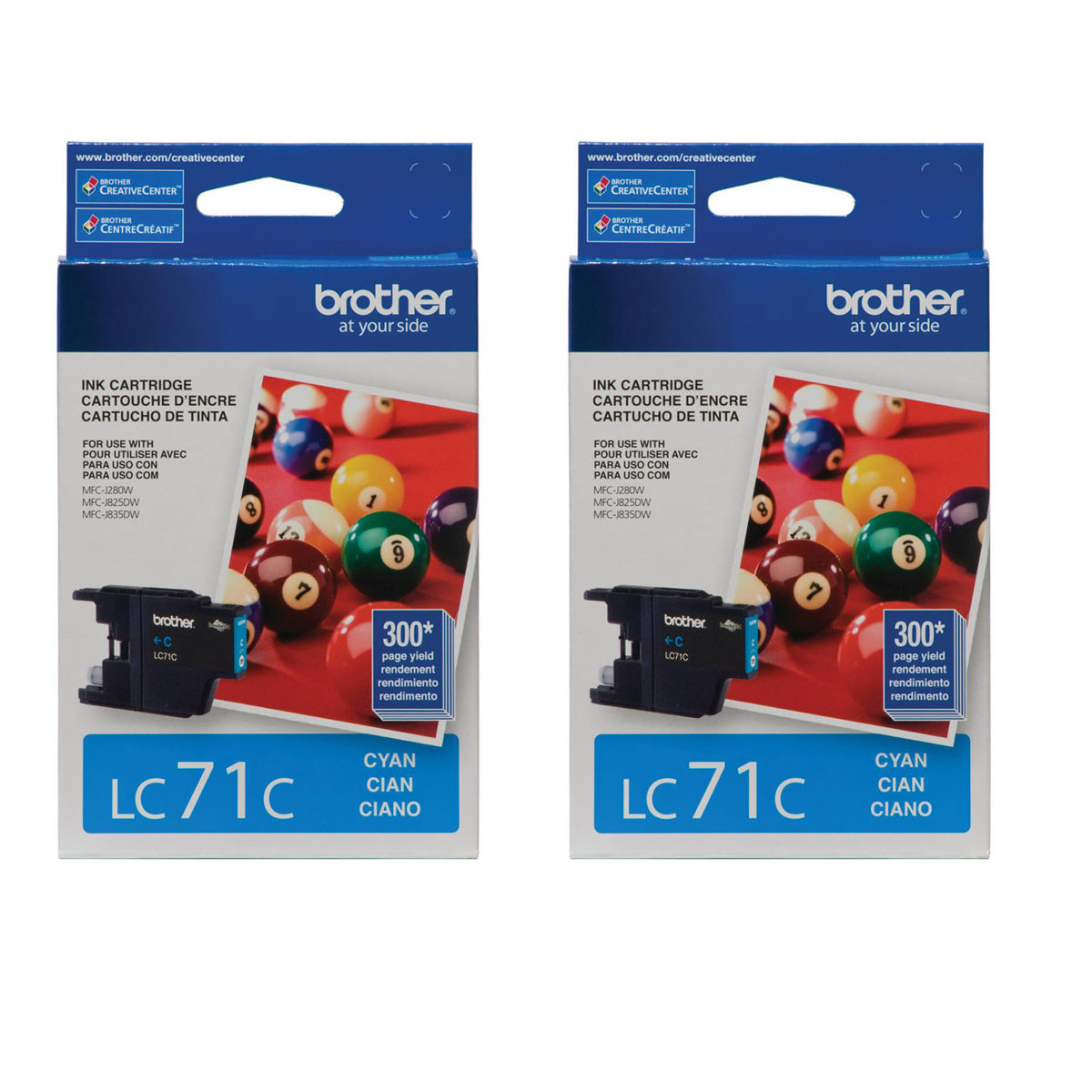 

Brother 2 pack LC71 Innobella Standard Yield Cyan Ink Cartridge