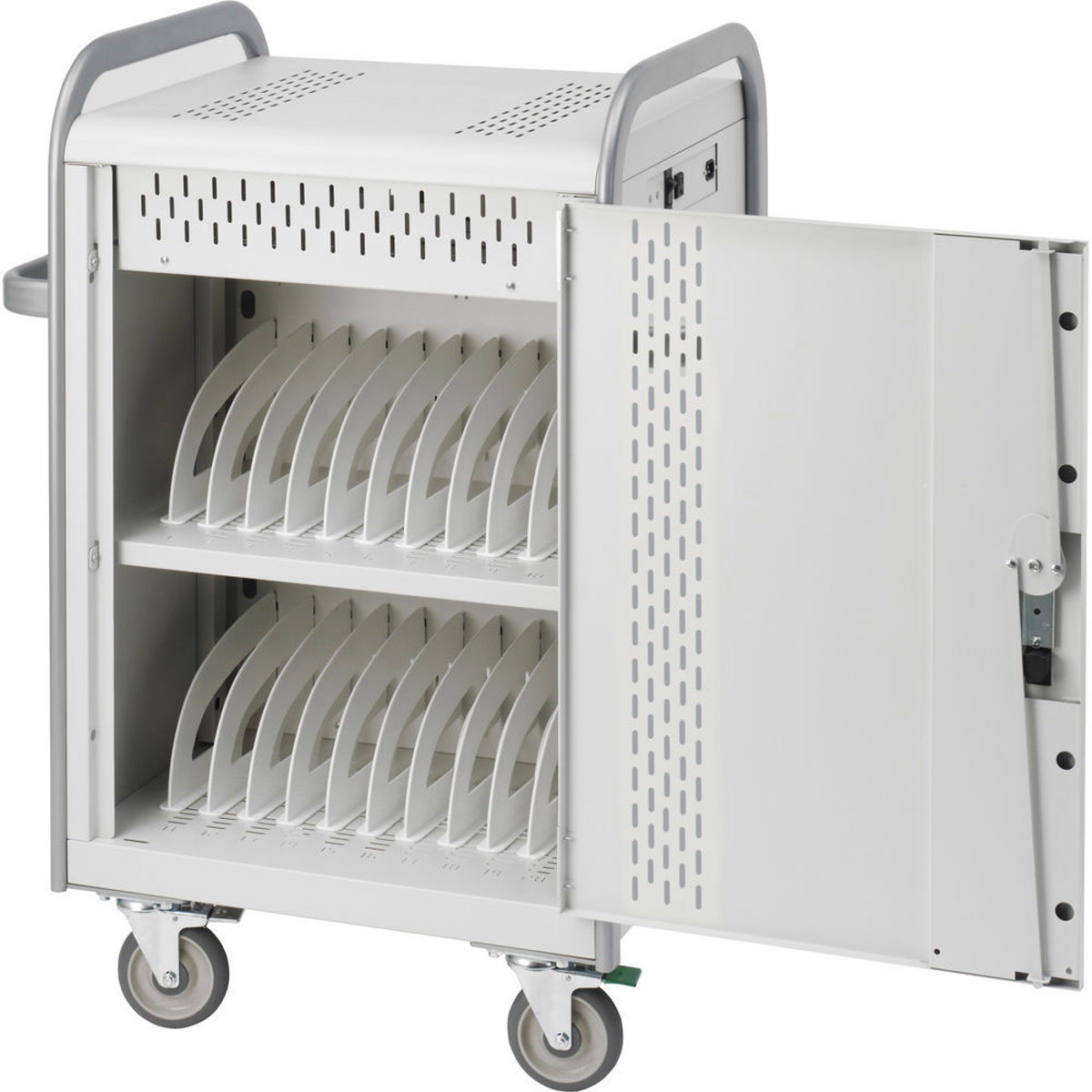 

Bretford Pulse L MDMLAP20-CTAL Charge/Store Cart with Rear Doors, Concrete Paint