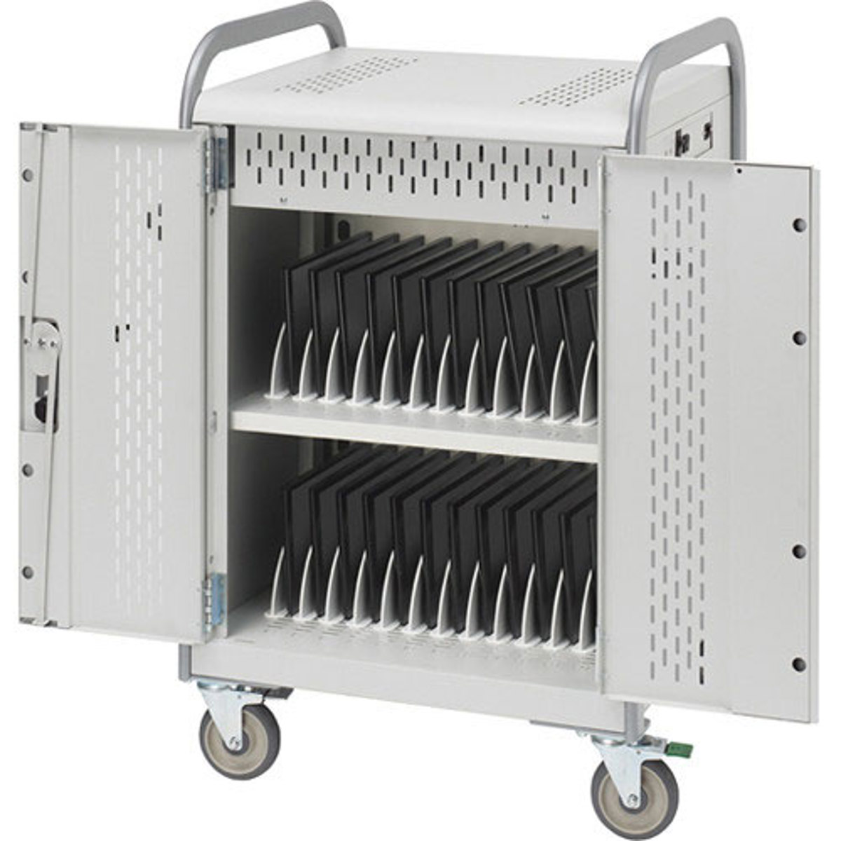 

Bretford Pulse M MDMTAB24-CTAL Storage Cart, Rear Opening Doors, Concrete Paint