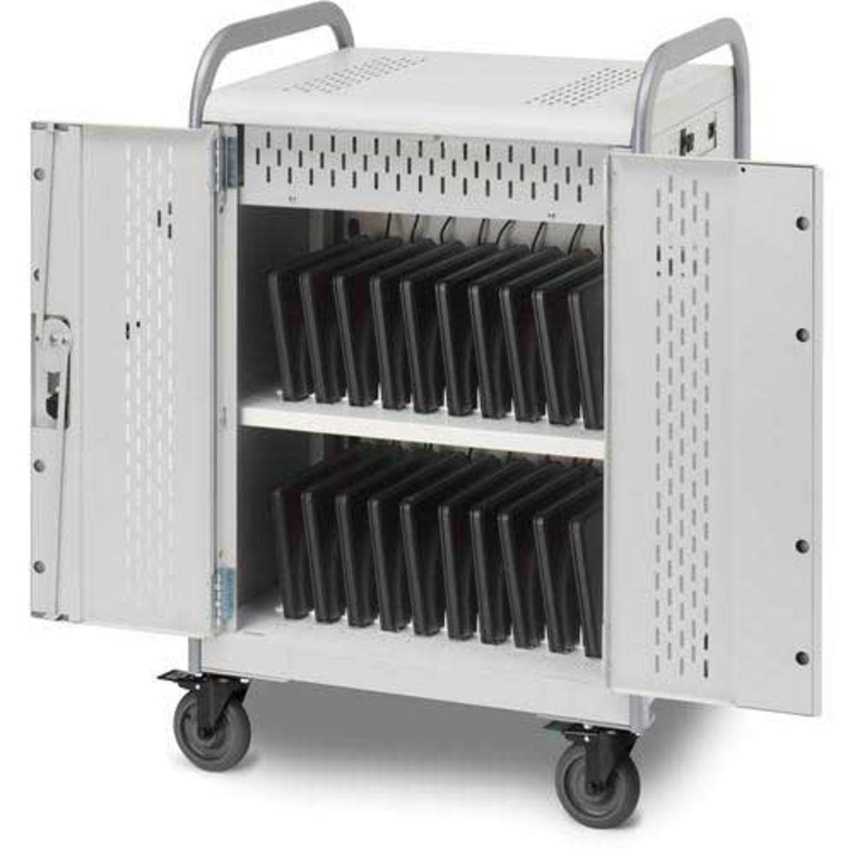 Image of Bretford 36-Unit Netbook Tablet Charging Cart for Chromebook